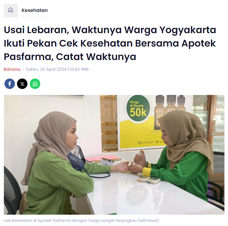 Radar Jogja Soroti Program Kesehatan Pasfarma yang Disambut Antusias Warga